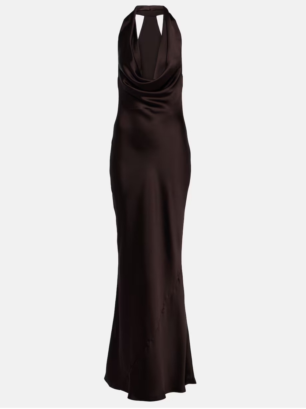 Norma Kamali draped halter neck gown like new
